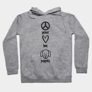 Peace, Love, Puppies Hoodie